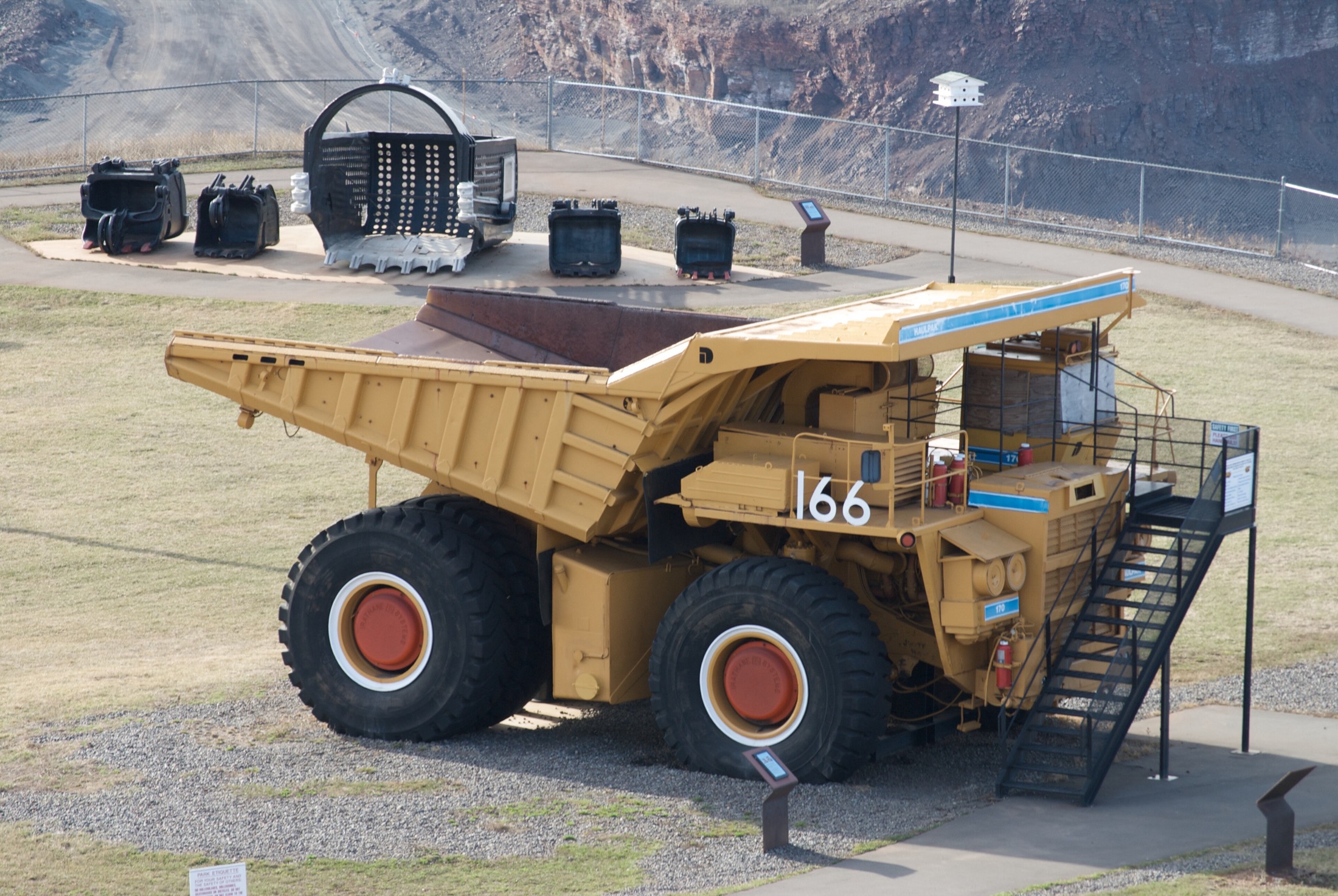 Large mining haul truck at an open mine